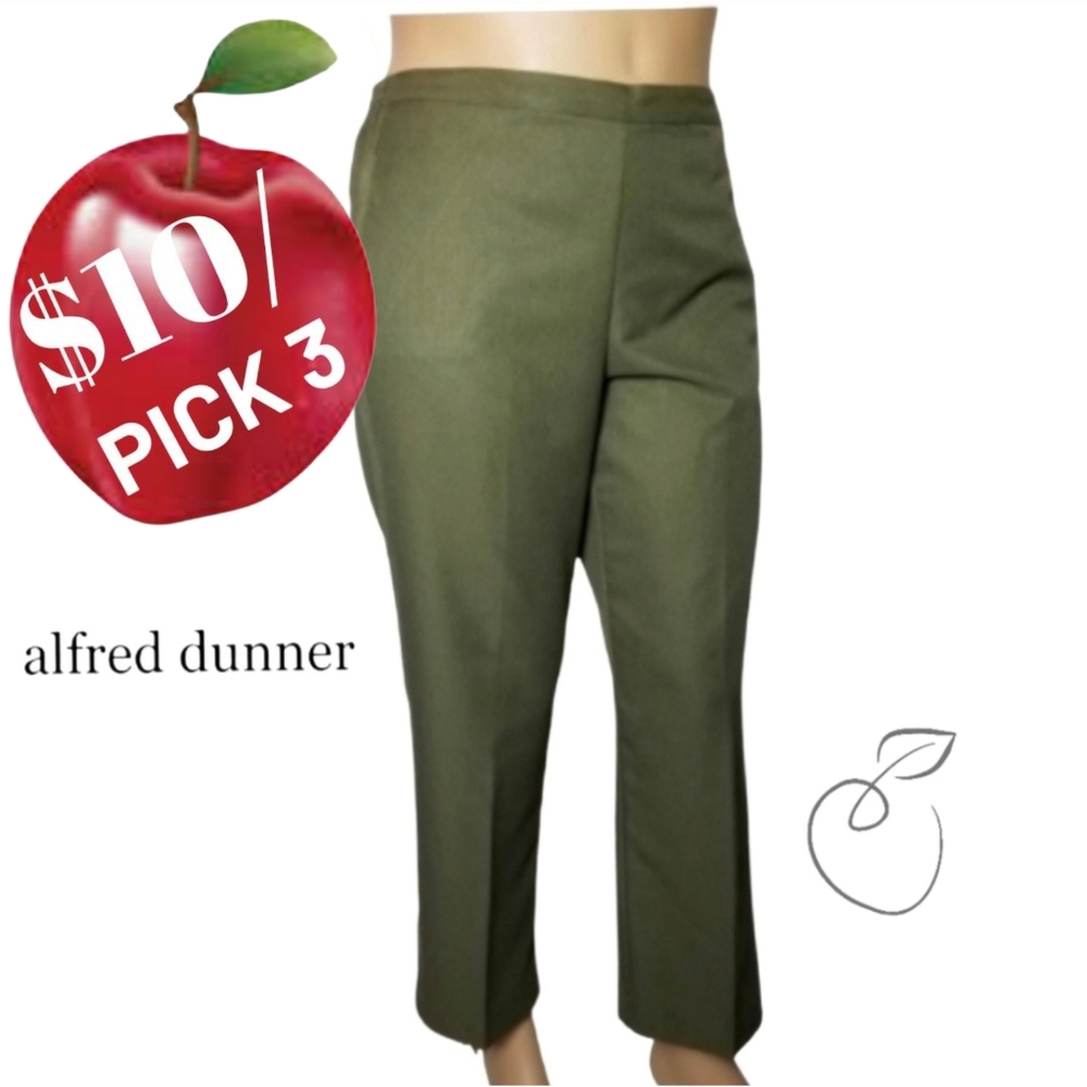 ALFRED DUNNER CLASSIC FIT PANT CACTUS SZ 16